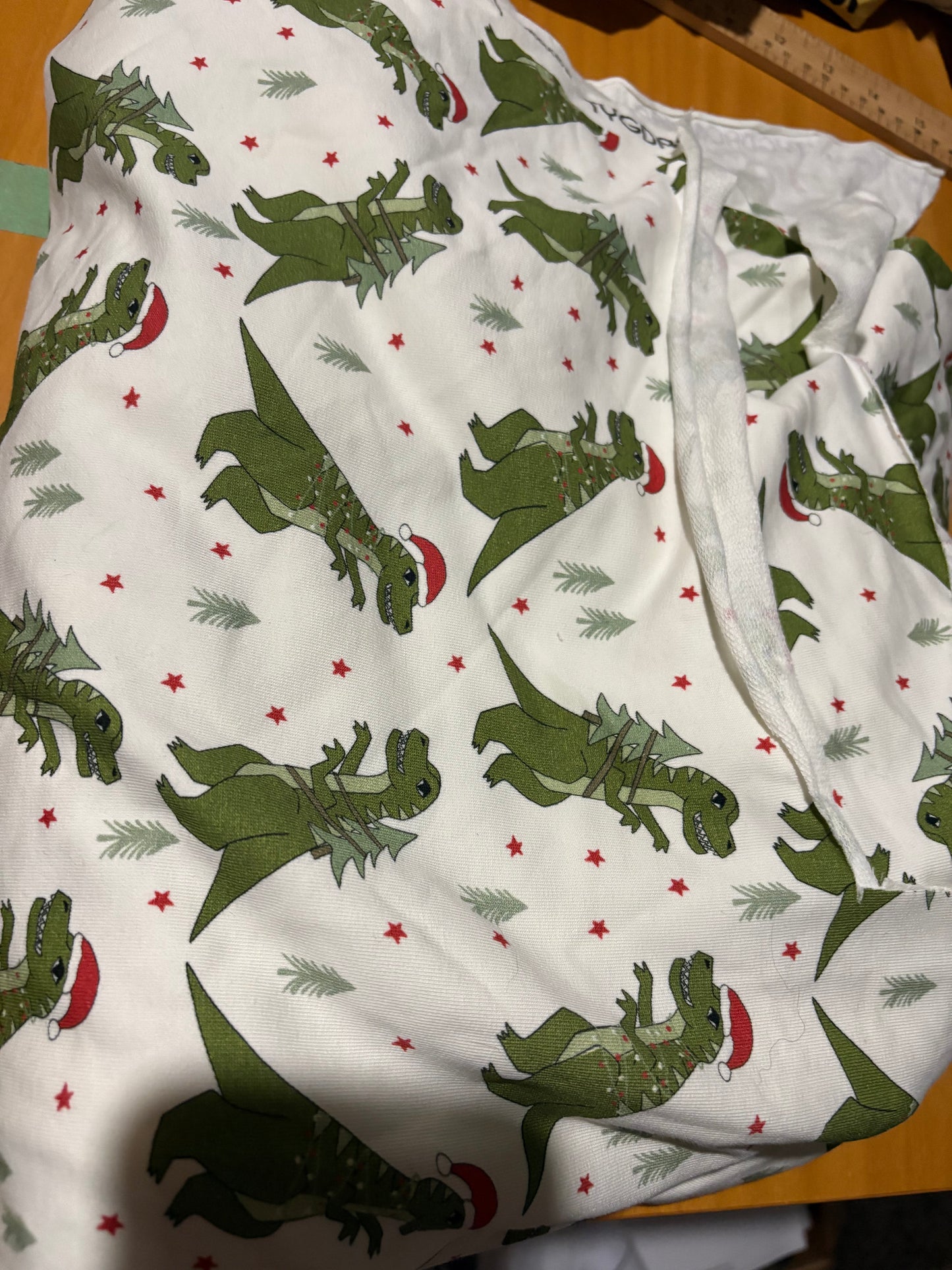 Christmas Dino Cotton French Terry