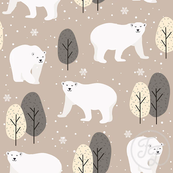 Polar Bear In Forest