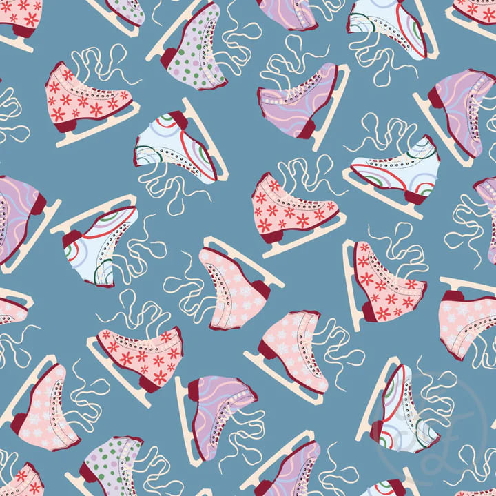 Skates In Grey Blue