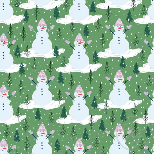 Snowman In Muted Green