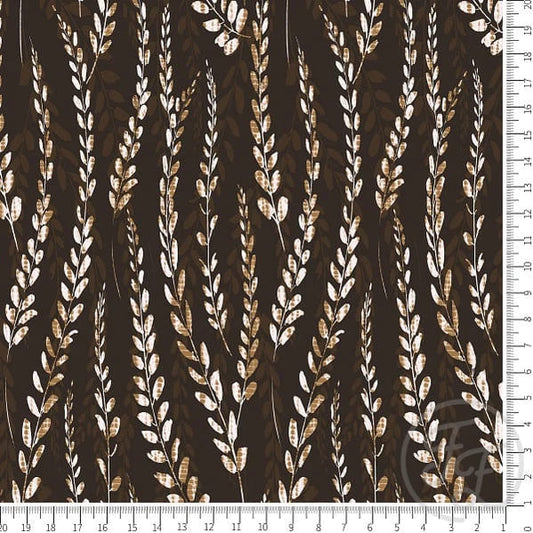 Tie And Dye Leaves In Coffee Brown