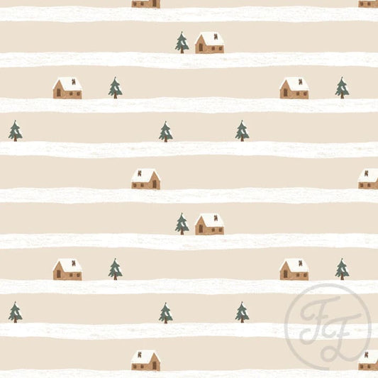 House In The Snow Stripe Beige