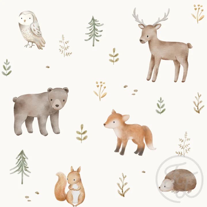 Forest Animals Pearl White