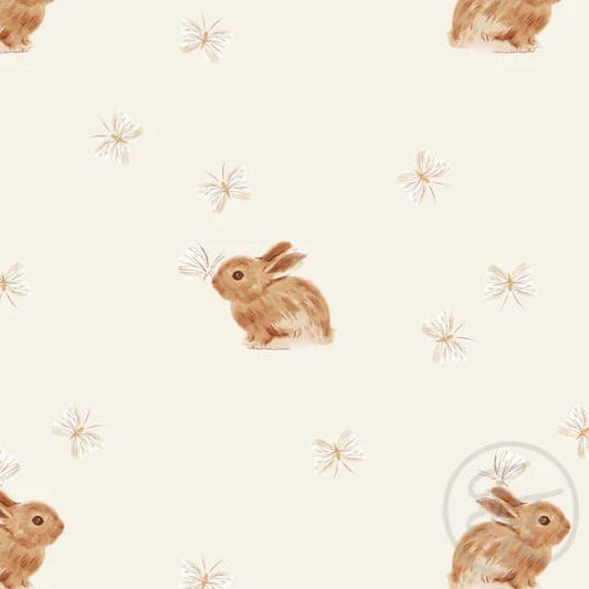 Baby Rabbit & Butterfly Off White Clear Big