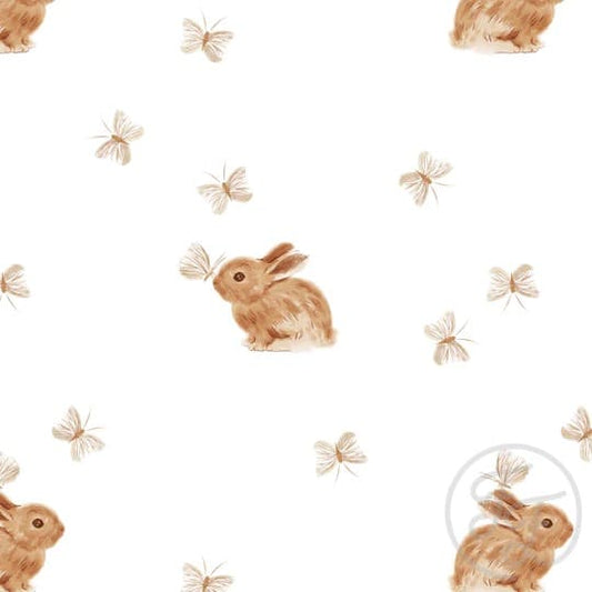 Baby Rabbit & Butterfly White Big