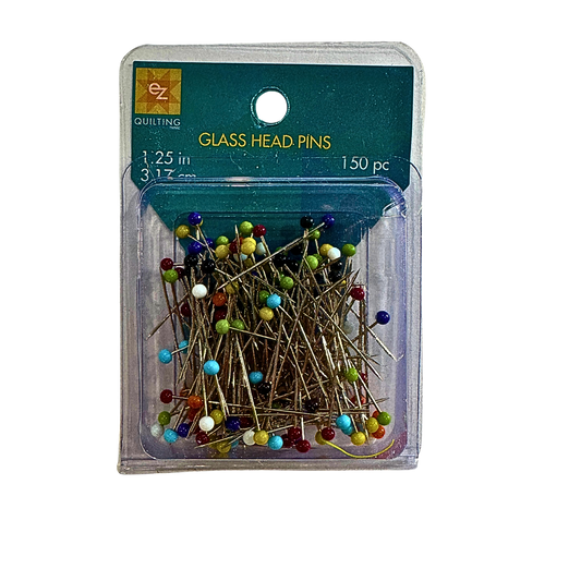 Glass Head Pins, 1.25" (3cm), 150 count