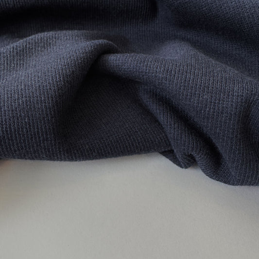 Navy Ribbing 2x2 Bamboo Cotton