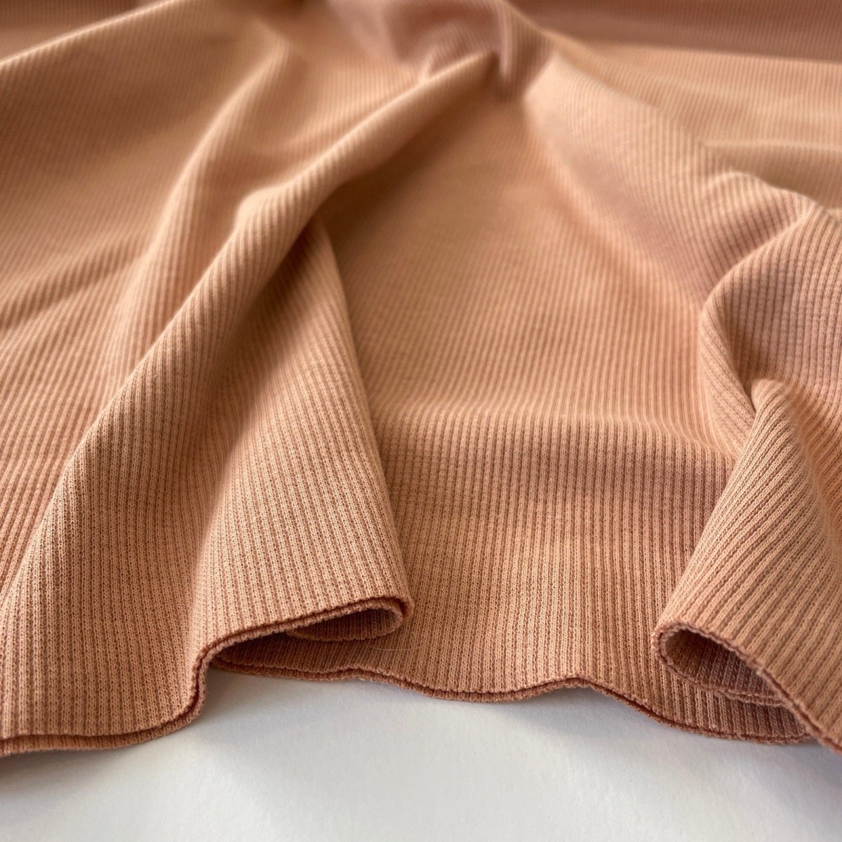 Camel Rib Knit, Family Fabrics - fabric - Bibs And Boots Fabric