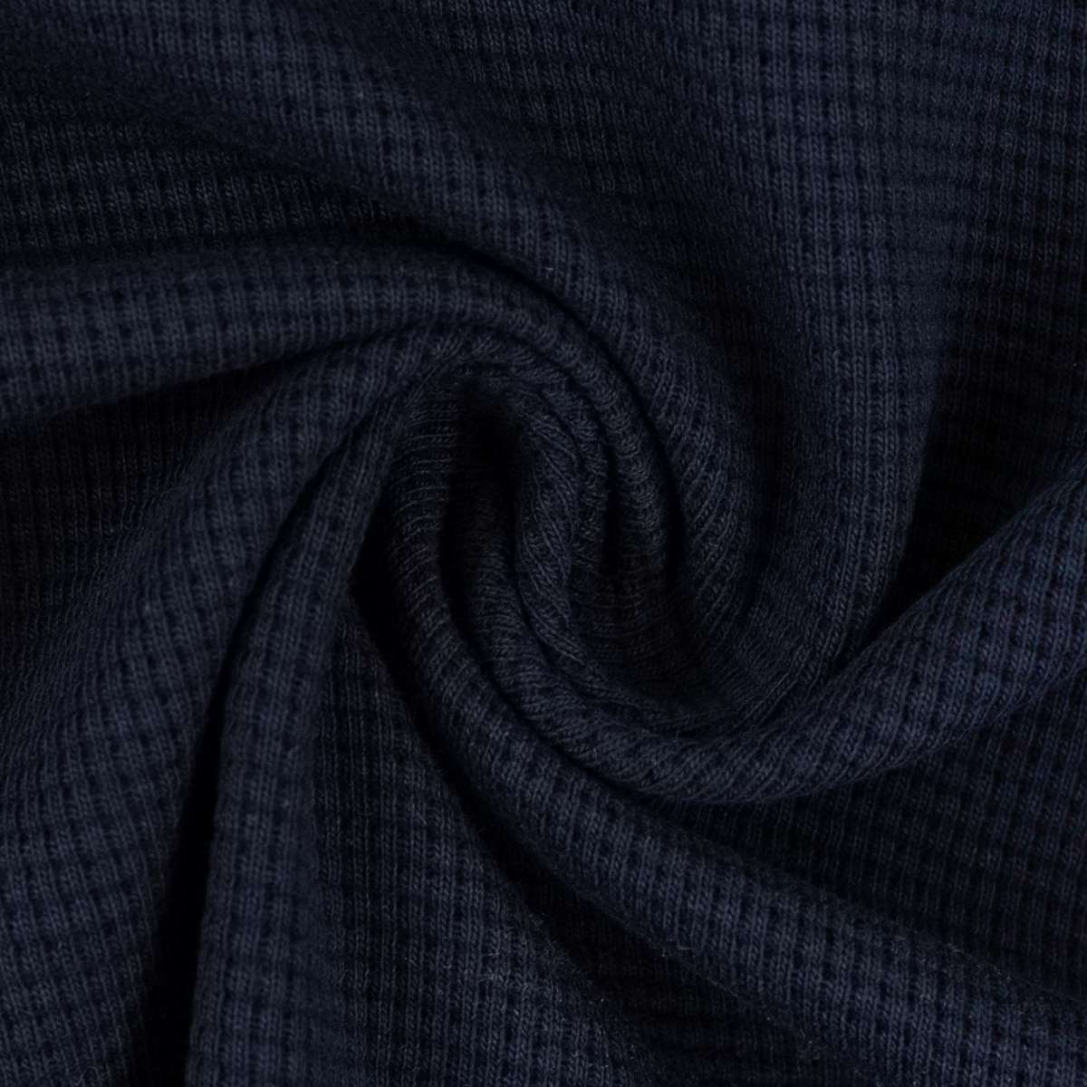 Clarissa Organic Waffle Jersey by Swafing, Dark Blue - Fabric - Bibs And Boots Fabric