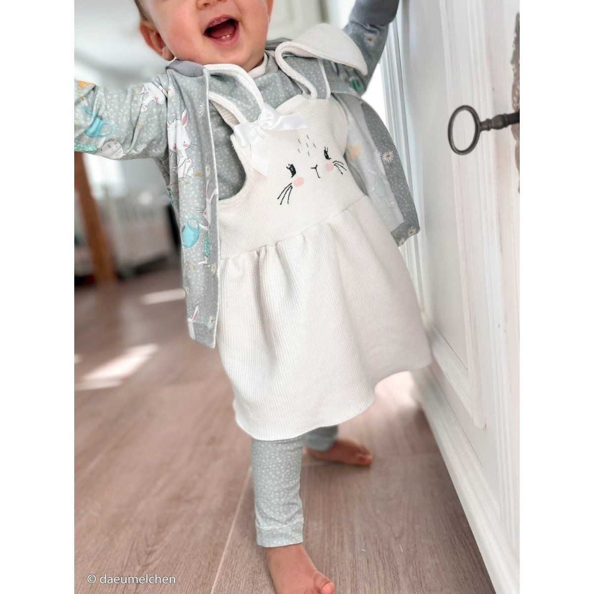 Clarissa Organic Waffle Jersey by Swafing - White - Fabric - Bibs And Boots Fabric