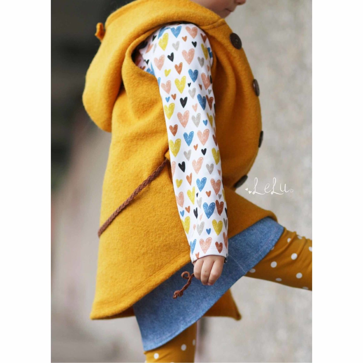 French Terry - Happy Hearts Organics - Abby And Me - Fabric - Bibs And Boots Fabric