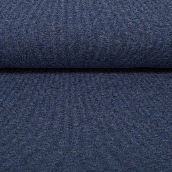 Maike-Melange Dark Blue, Organic French Terry by Swafing - fabric - Bibs And Boots Fabric