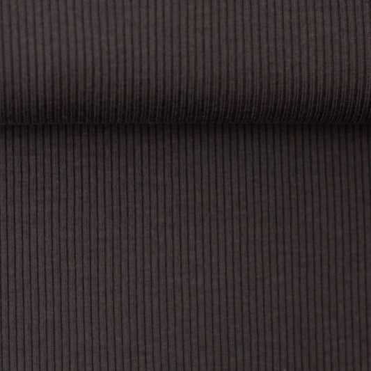 Marissa Anthracite Grey Rib Jersey, Oeko Tex Certified Organic by Swafing - Fabric - Bibs And Boots Fabric