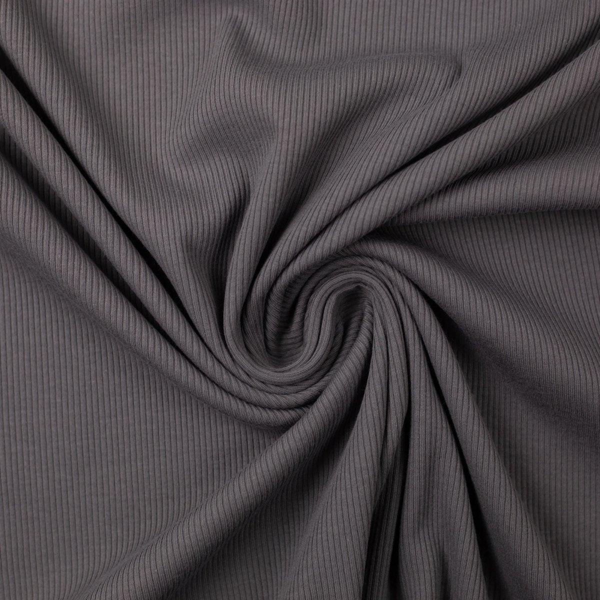 Marissa Dark Grey Rib Jersey, Oeko Tex Certified Organic by Swafing - Fabric - Bibs And Boots Fabric