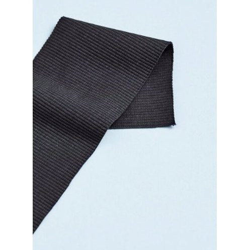 Mind The Maker, Calm Grey Organic Rib Knit - fabric - Bibs And Boots Fabric