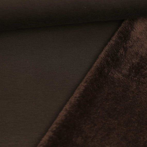 Minky Back Sweat In Dark Brown - Fabric - Bibs And Boots Fabric