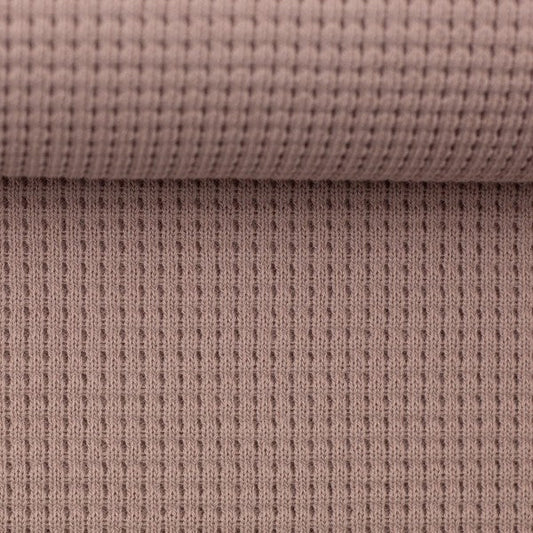 Waffle knit jersey knit fabric waffle knit light beige from 0.5 m
