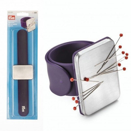 Prym Wearable Magnetic Wrist Pin Cushion in Dark Violet - pin cushion - Bibs And Boots Fabric