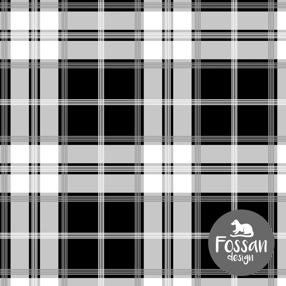 Ruth Plaid, Organic Jersey Fabric by Fossan Design - Fabric - Bibs And Boots Fabric