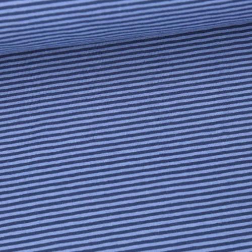 Simply Stripes Blue Jean European Jersey - Fabric - Bibs And Boots Fabric