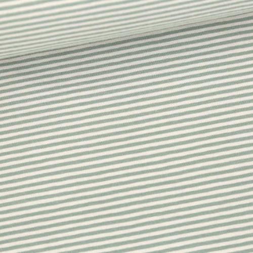 Simply Stripes Pistachio European Jersey - Fabric - Bibs And Boots Fabric